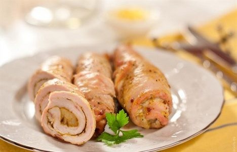 Рулеты из индейки с бананами
